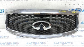 Radiator grill with Infiniti QX60 badge 16-rest, under camera, sand, pokes