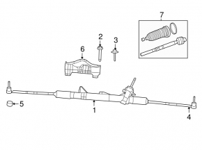 Steering rod right Dodge Grand Caravan 11-20