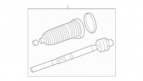 Steering rod left Dodge Grand Caravan 11-20