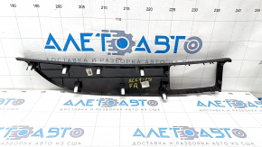 Dashboard cover right Honda Accord 16-17 black gloss, without air duct