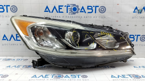 Headlight front right bare Honda Accord 16-17 halogen without DRL, sand