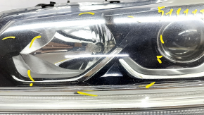 Headlight front left bare Honda Accord 16-17 halogen without DRL, sand