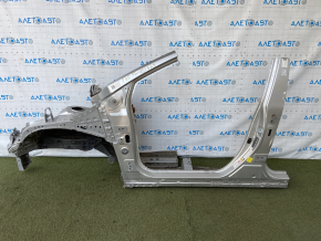Front quarter left Toyota Prius 50 16-22 silver, with central pillar