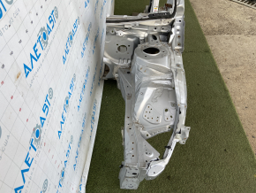 Front quarter left Toyota Prius 50 16-22 silver, with central pillar