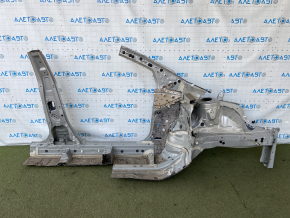 Front quarter left Toyota Prius 50 16-22 silver, with central pillar