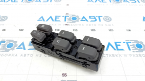 Front left window lift control Hyundai Sonata 11-15 gray, worn buttons