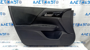 Door trim card front left Honda Accord 13-17 black with black insert cloth, armrest cloth, handle molding black gloss, scratches, for cleaning