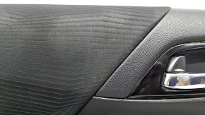 Door trim card front left Honda Accord 13-17 black with black insert cloth, armrest cloth, handle molding black gloss, scratches, for cleaning