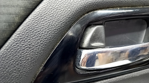 Door trim card front left Honda Accord 13-17 black with black insert cloth, armrest cloth, handle molding black gloss, scratches, for cleaning