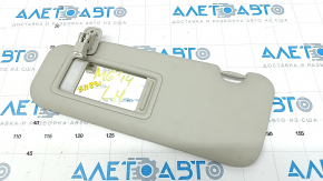 Left visor Mazda 6 13-17 gray, with backlight, without hook, crack in fastening