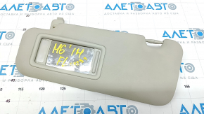 Left visor Mazda 6 13-17 gray, with backlight, without hook, scratches