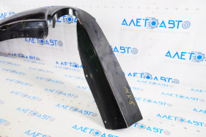 Rear bumper lip Ford Fusion mk5 13-18 for 1 pipe black torn fastening, pressed