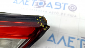 Inner taillight trunk lid left Infiniti JX35 QX60 16-rest, missing fragment, scratches, driftwood