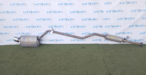 Muffler middle and rear part with barrel Honda Accord 13-17 2.4 with chrome tip, resonator is pressed