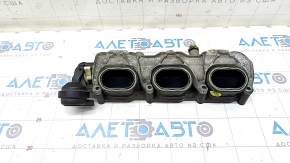 Collector intake lower part left complete Audi Q7 4L 10-15 with fuel rail without sensor