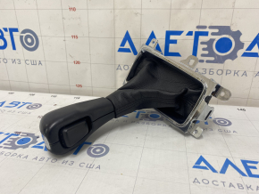 Gear knob Ford Explorer 11-19 leather black select shift, scratches on chrome, scuffs