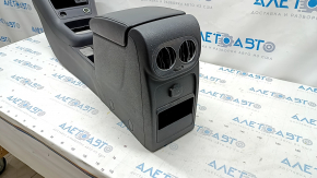 Central console armrest and cup holder VW Tiguan 09-17 leather black, scratches