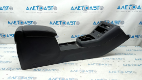 Central console armrest and cup holder VW Tiguan 09-17 leather black, scratches