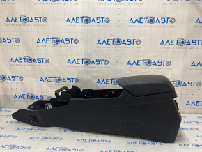 Console central armrest Ford Explorer 16-19 leather black, scratches