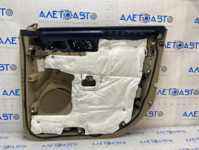 Door trim card front left Ford Explorer 16-17 rest, beige, cloth insert, leather armrest, for cleaning, scratches, crack