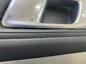 Door trim card front left Ford Explorer 16-17 rest, beige, cloth insert, leather armrest, for cleaning, scratches, crack