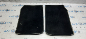 Set of floor mats for Mini Cooper Countryman R60 10-16, black cloth, dry cleanable, emblem faded