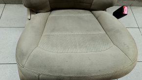 Passenger seat Ford Explorer 16-19 without airbag, mechanics, beige cloth, dry cleaning, broken handle