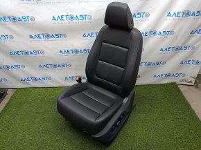 Driver's seat VW Tiguan 09-17 with airbag, electric, black leather, working electrics, driftwood, dry cleaning, torn wires