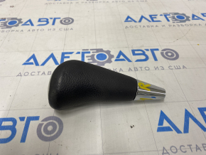 Gear knob Lexus RX300 RX330 RX350 RX400h 04-09 leather black, nickel trim, scratches and nicks on the trim, scuffed and scratches on the leather