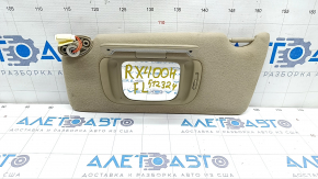 Left visor Lexus RX300 RX330 RX350 RX400h 04-09 beige, without hook