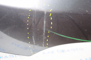 Bumper front bare Chrysler 200 15-17 graphite PAU pressed, scratches, broken fastener