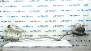 Exhaust line middle part with barrel Dodge Durango 13-18 3.6 under 1 exhaust, flattened