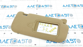 Left visor Hyundai Azera 12-17 beige, without hook, dry-cleanable