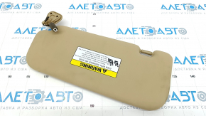 Left visor Hyundai Azera 12-17 beige, without hook, dry-cleanable