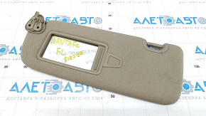 Left visor Hyundai Santa FE Sport 13-18 beige, without hook, torn
