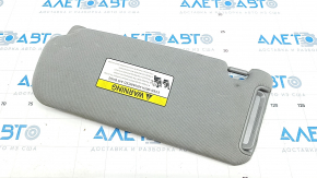 Right visor Kia Sorento 10-15 gray, without hook, for dry cleaning