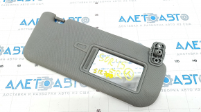 Right visor Kia Sorento 10-15 gray, type 2, without hook, dry-cleanable