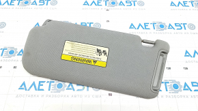 Right visor Kia Sorento 10-15 gray, type 2, without hook, dry-cleanable