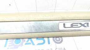 Door sill trim with illumination front left Lexus RX300 RX330 RX350 RX400h 04-09 beige, scratches, bumps