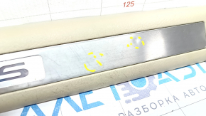 Door sill trim with illumination front left Lexus RX300 RX330 RX350 RX400h 04-09 beige, scratches, bumps