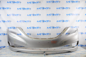Front bumper bare Hyundai Sonata 11-15 silver SM scratches