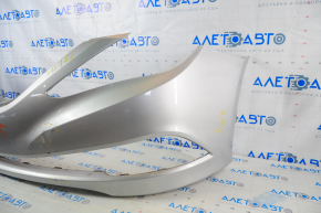 Front bumper bare Hyundai Sonata 11-15 silver SM scratches