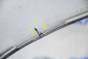 Front bumper bare Hyundai Sonata 11-15 silver SM scratches
