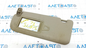 Left visor Kia Sorento 10-15 beige, without hook, dry-cleanable