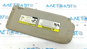 Left visor Kia Sorento 10-15 beige, without hook, dry-cleanable