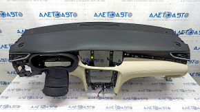 Dashboard front panel with AIRBAG Infiniti QX50 19- beige, under speaker