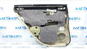 Door trim card rear right Lexus RX300 RX330 RX350 RX400h 04-09 beige with beige insert leather, armrest leather, molding gray, scuffed, scratches