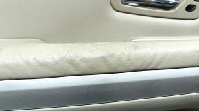 Door trim card front left Lexus RX300 RX330 RX350 RX400H 04-09 beige with beige insert leather, armrest leather, molding gray, scratches, leather defect, tear