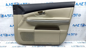 Door trim card front right Lexus RX300 RX330 RX350 RX400h 04-09 beige with beige insert leather, armrest leather, molding gray, scratches, tear