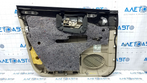Door trim card front right Lexus RX300 RX330 RX350 RX400h 04-09 beige with beige insert leather, armrest leather, molding gray, scratches, tear